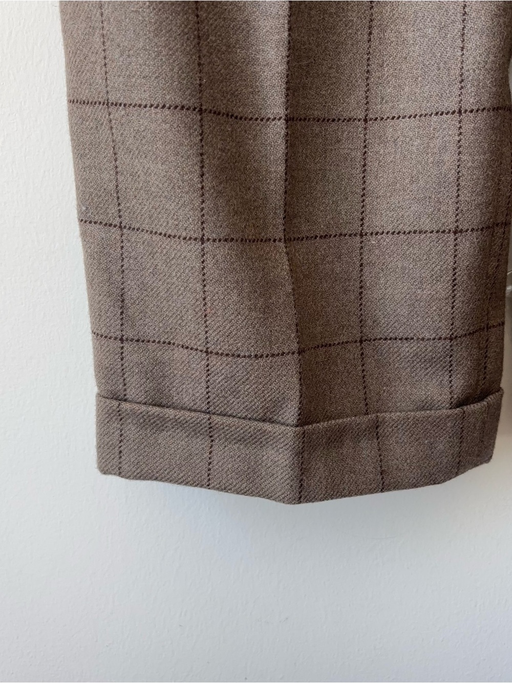 Vintage Ralph Lauren 100% Wool High Waisted Belted Pants Size 6 Plaid MiUSA 80s - Picture 6 of 16